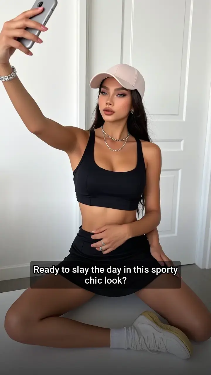 Obsessed with this sporty look! 🖤🔥