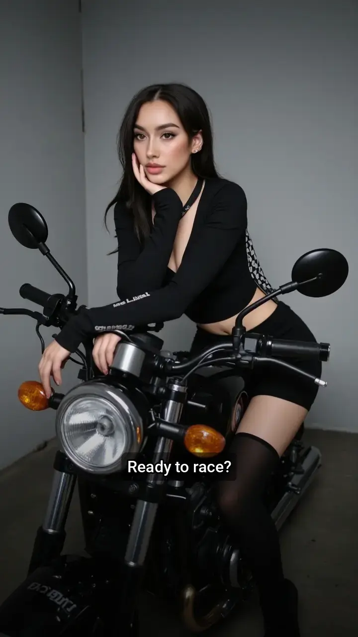 Loving this biker babe look! 🖤🏍️