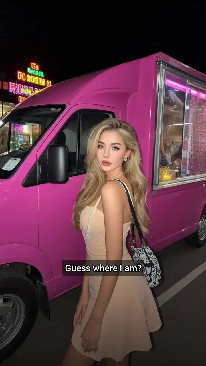 Obsessed with this pink van! ๐