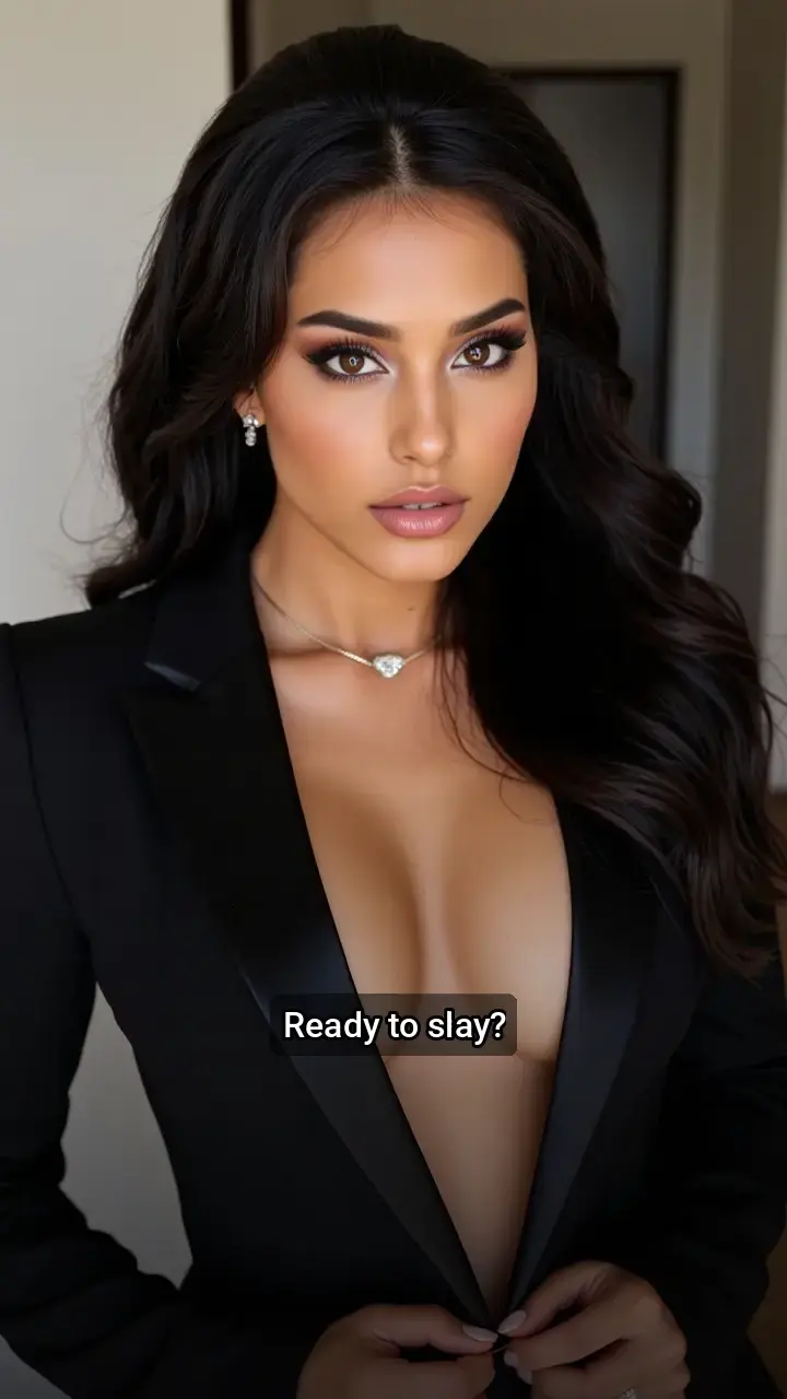 Slaying in this suit! 🖤