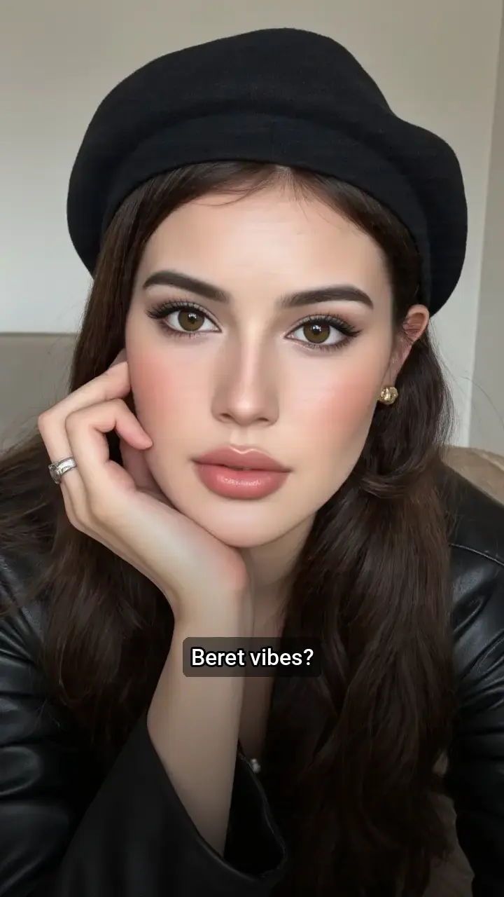Love this beret look! 🖤