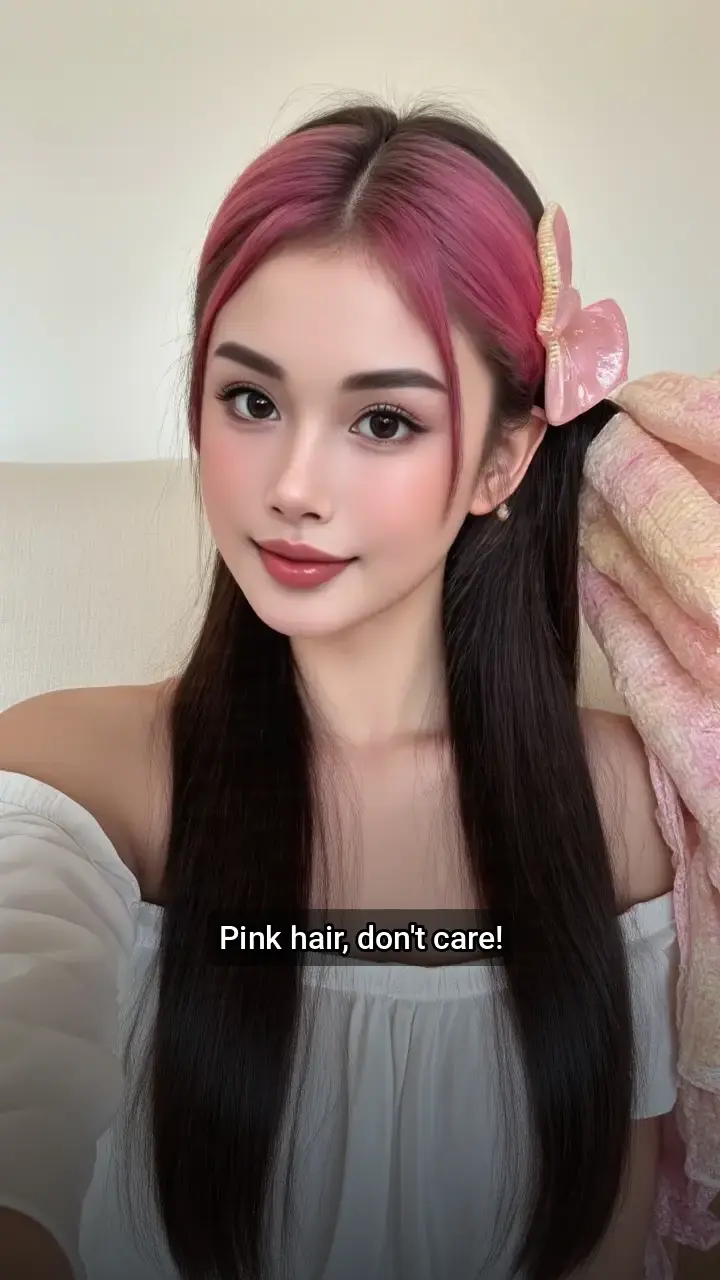 Loving my new pink hair! π Which look is best?