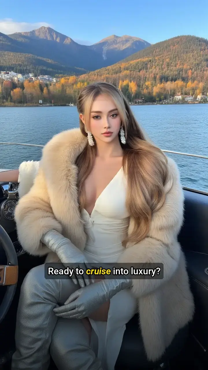OMG! I'm obsessed with this fur coat and lake view! π