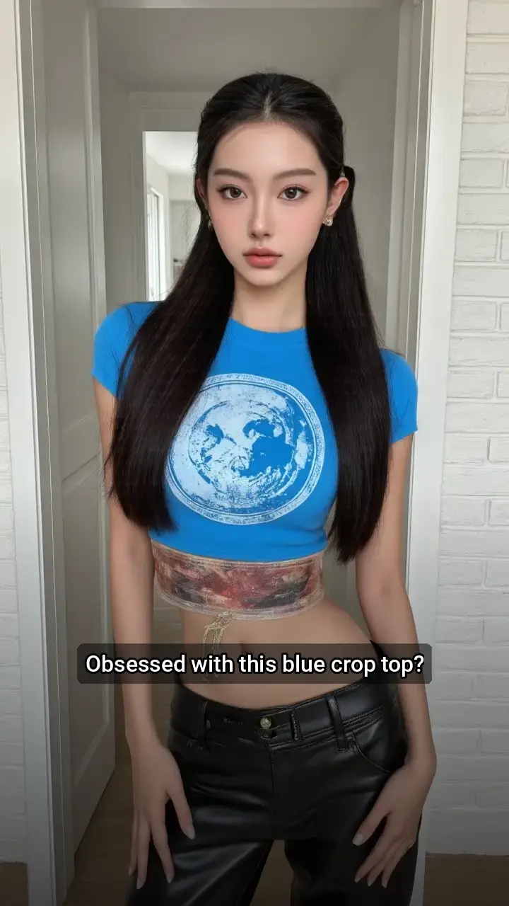 I'm crushing over this blue crop top! 💙