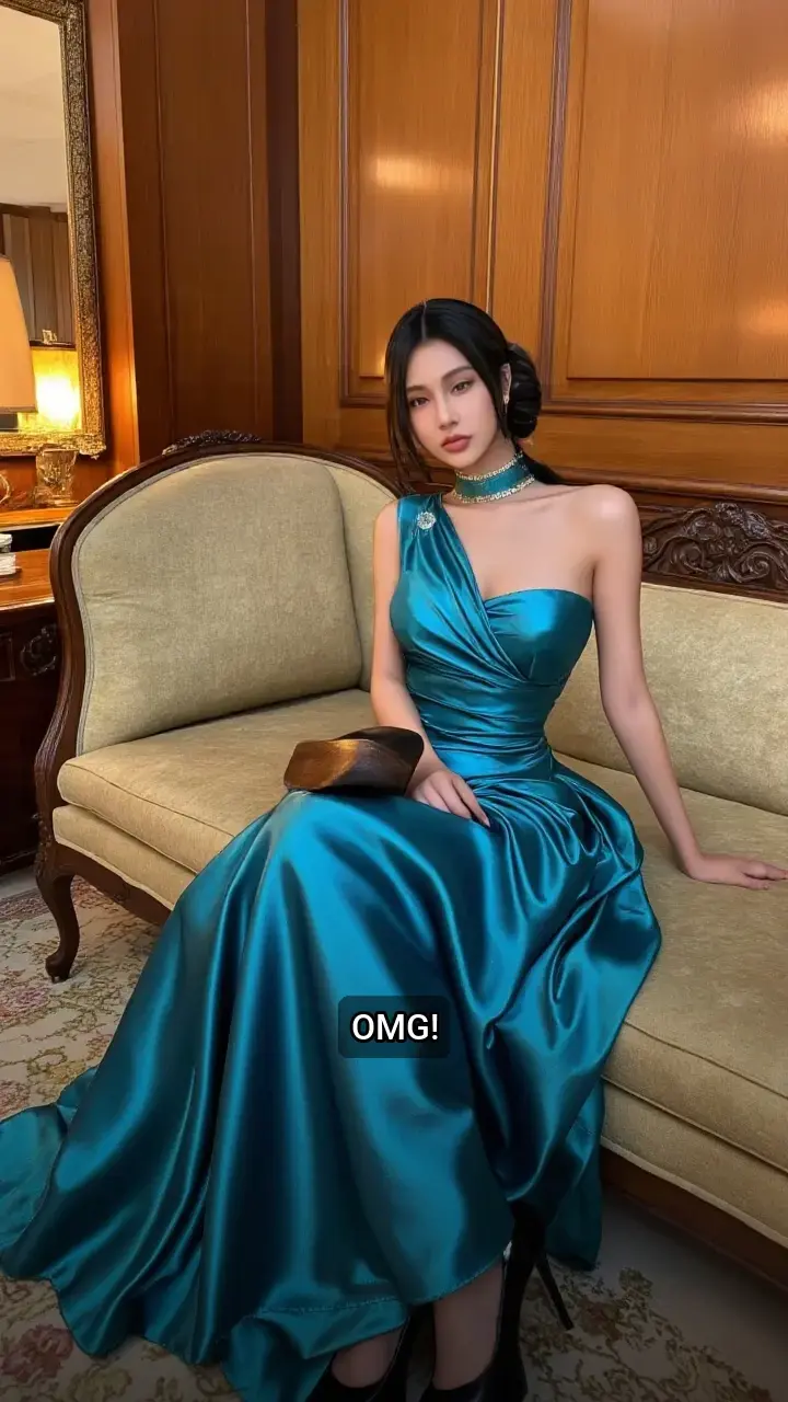 Obsessed! 🤩 Which Teal Satin Gown is the BEST?