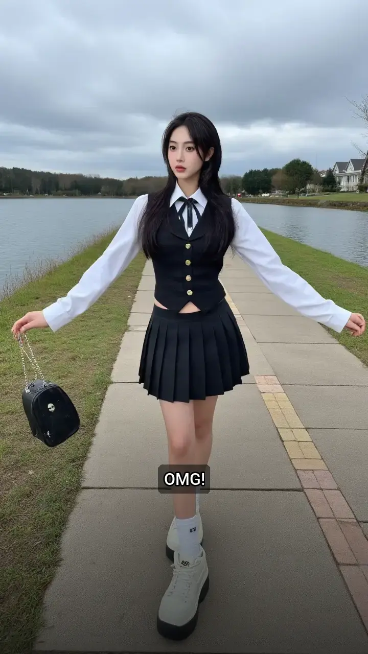 Obsessed! 🖤 This schoolgirl look is EVERYTHING!