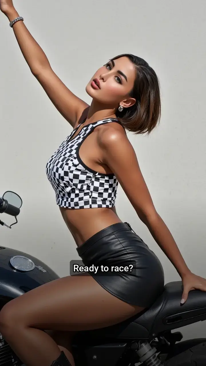 Obsessed with this look! 🖤🤍🏍️