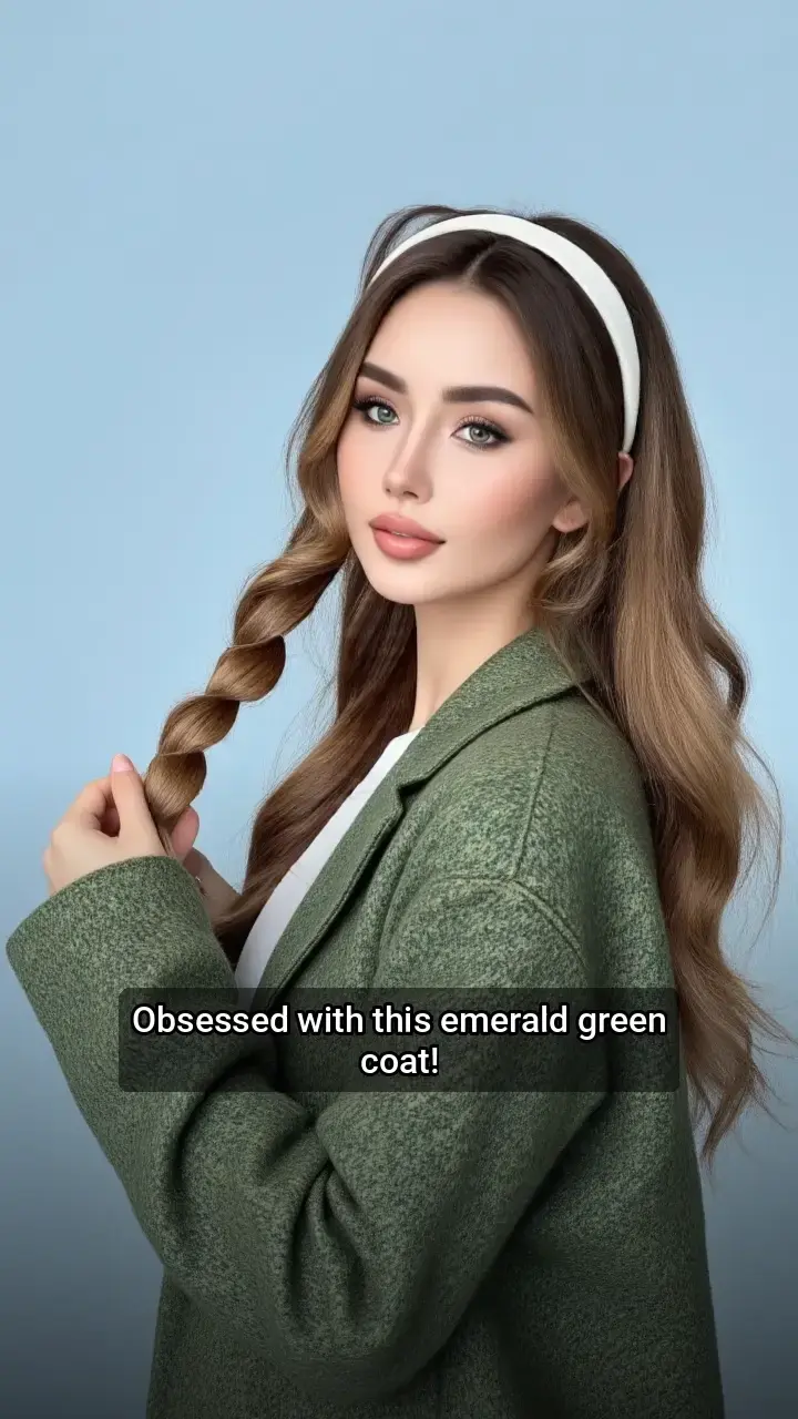 LOVE this emerald green coat! 😍