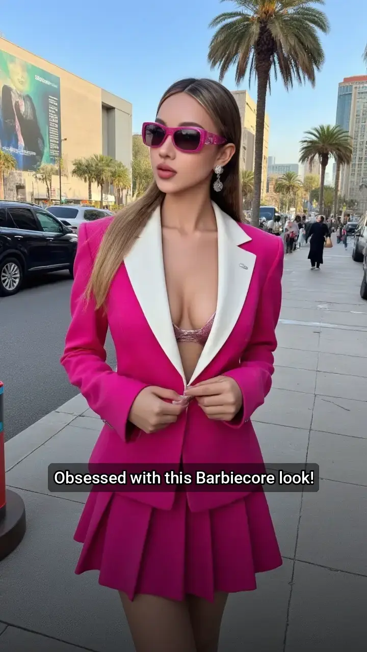 OMG! I'm crushing on this pink suit!π