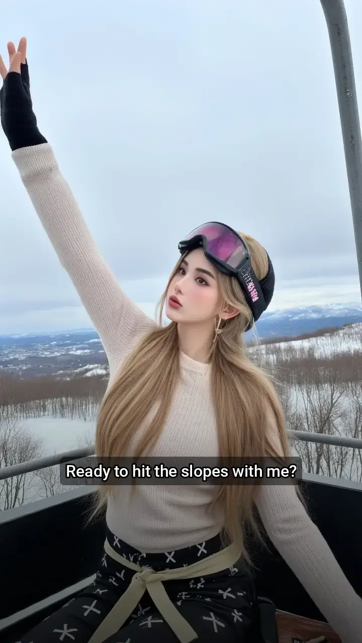 OMG! I'm totally crushing this ski trip! β·οΈ