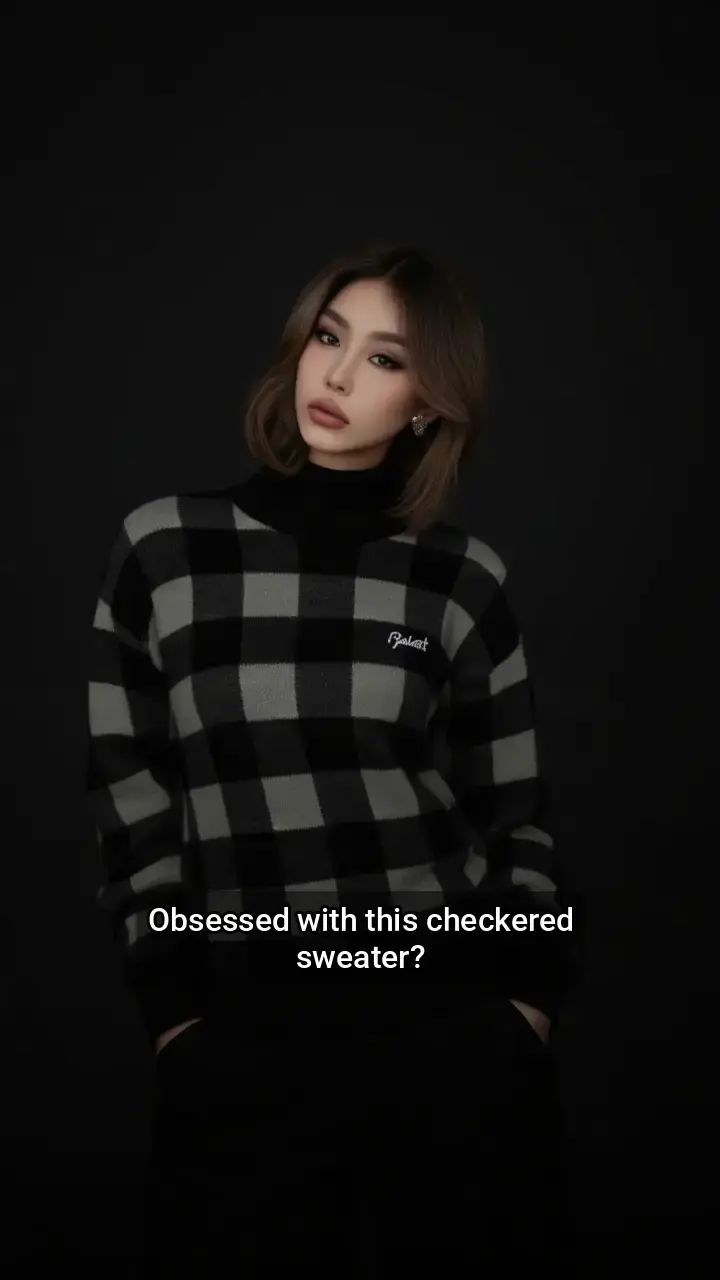 Loving this checkered sweater! 😍🍂🍁