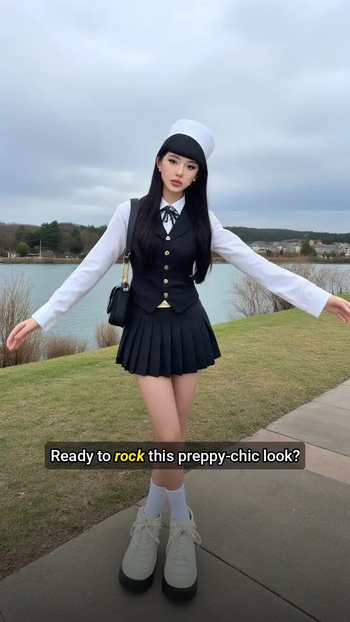 Love this preppy look!💖