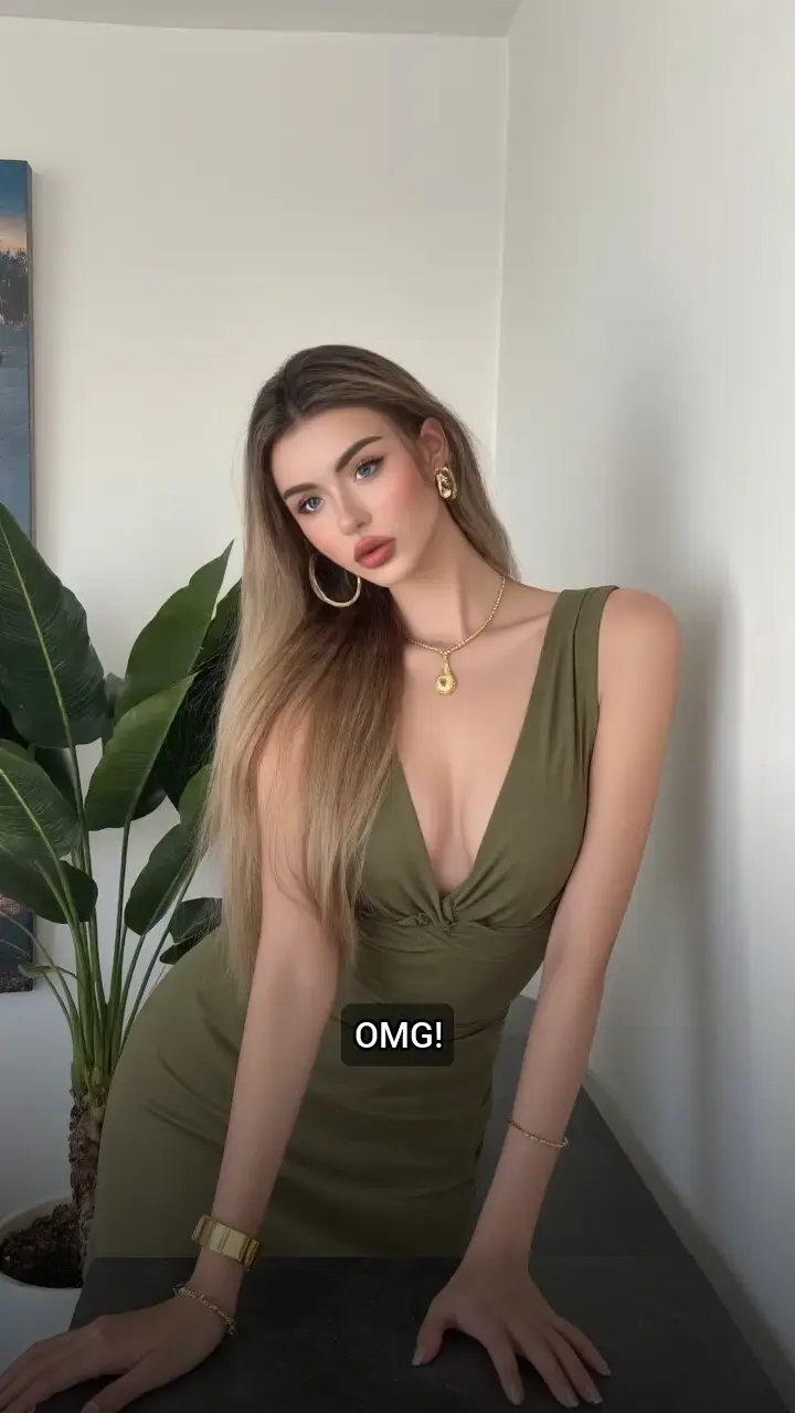Obsessed with this olive green dress! π
