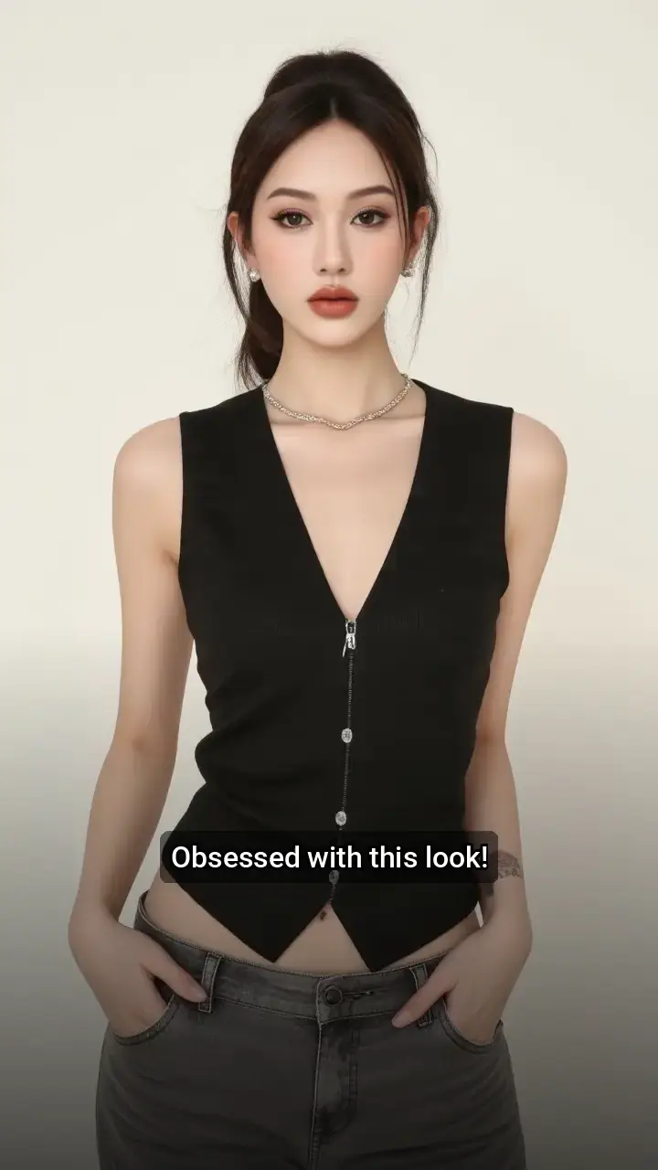 Loving this edgy vest look! π€