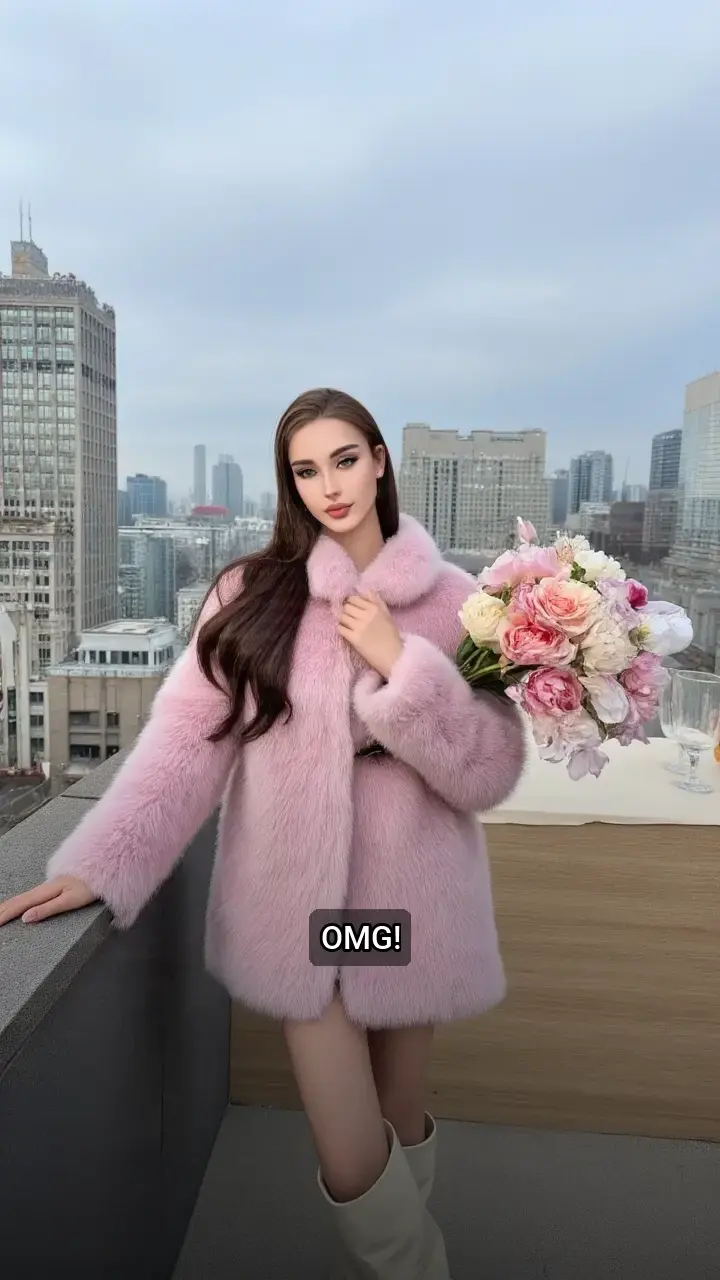 Obsessed with this pink fur coat!π