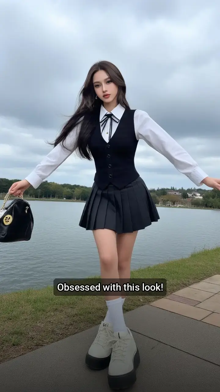 Slay the day in this dark academia fit 🖤