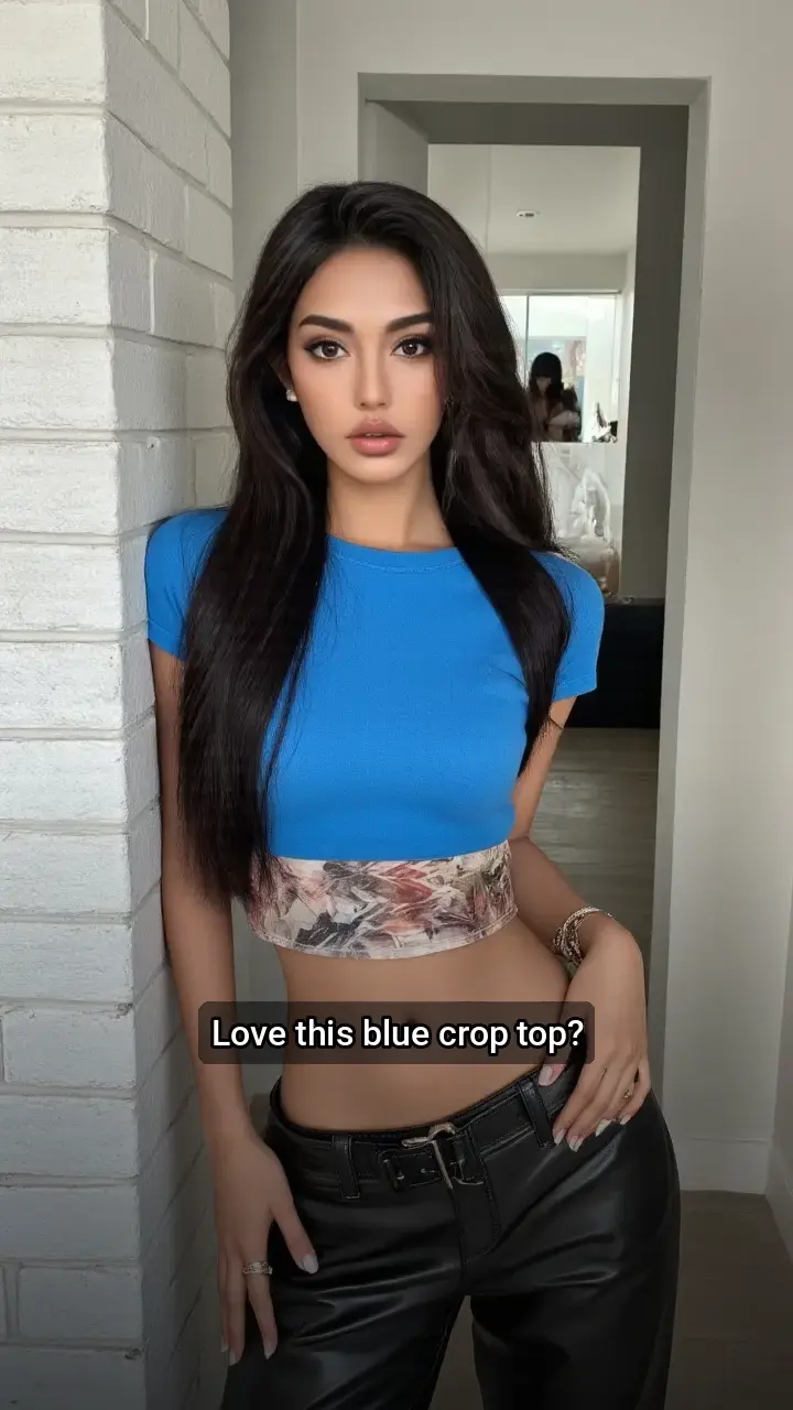 Obsessed with this blue crop top! 😍