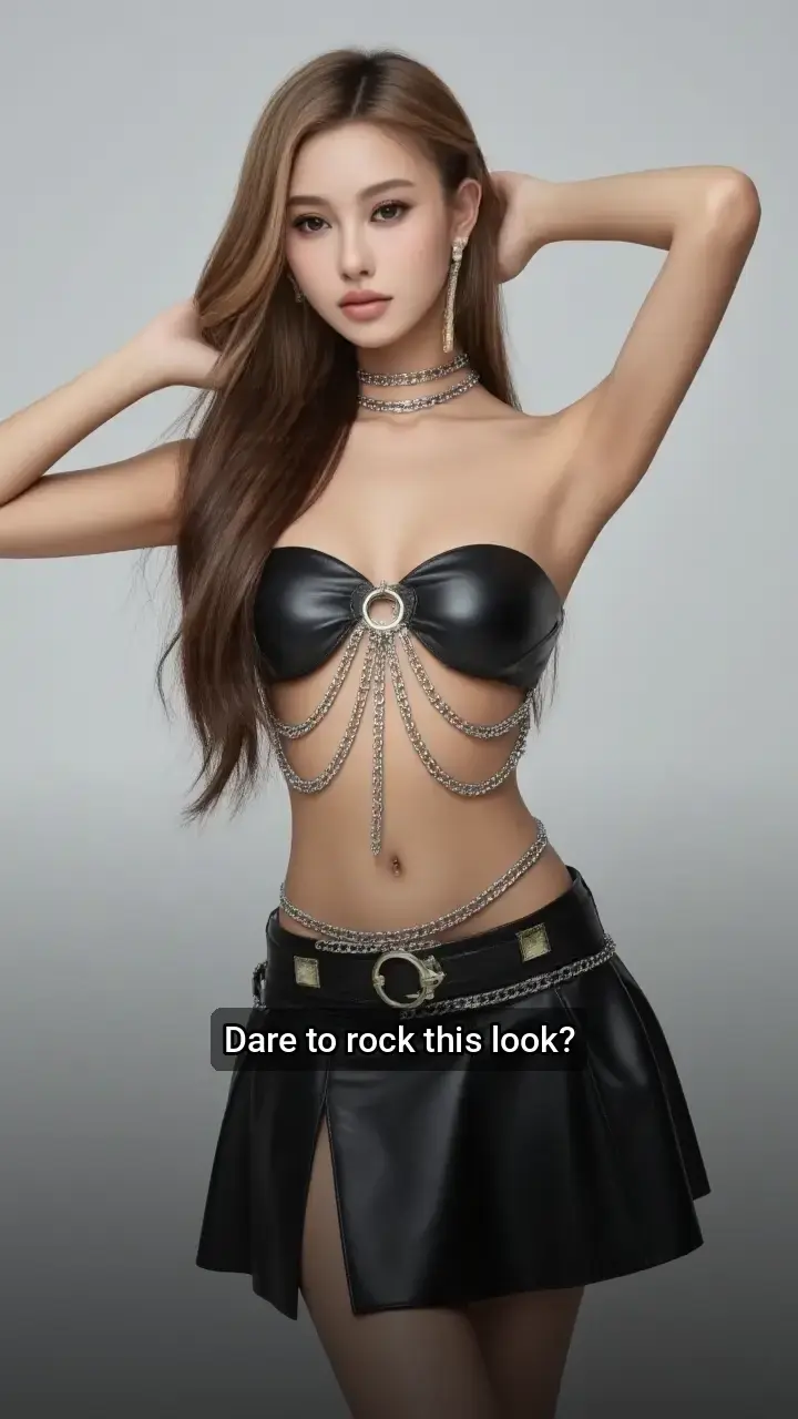 Slay the day in this fierce leather look! 🖤