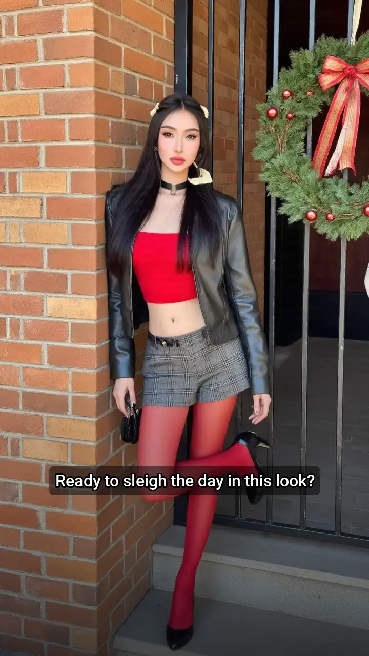 Obsessed with this festive look! ❤️🎄