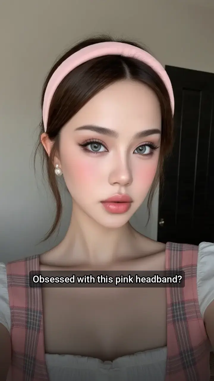 I'm crushing on this pink headband look! π