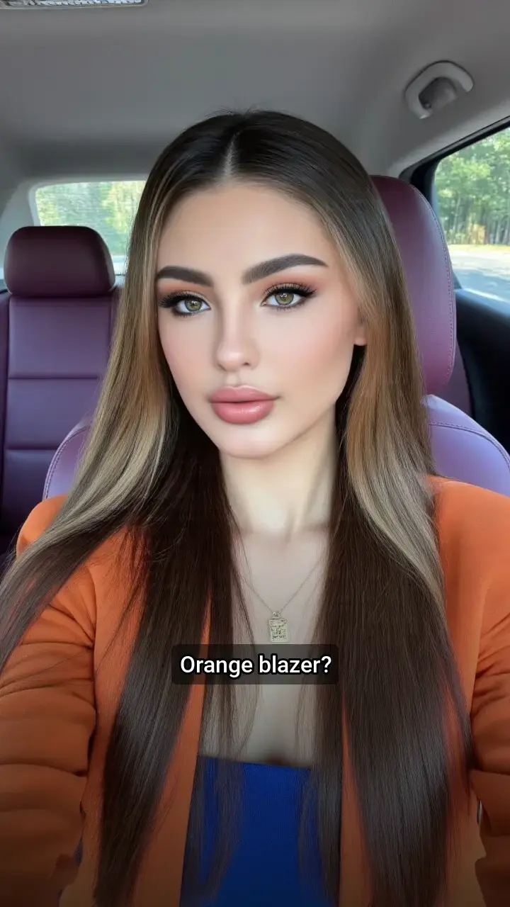 Obsessed with this orange blazer!๐งก