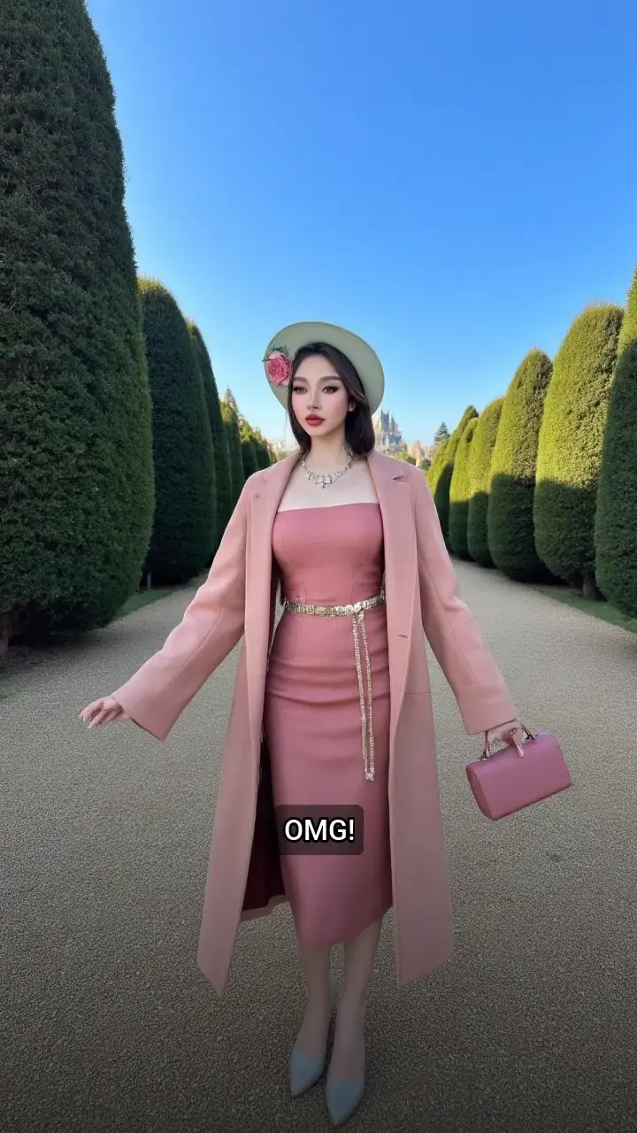 Swooning over this dusty rose coat! π