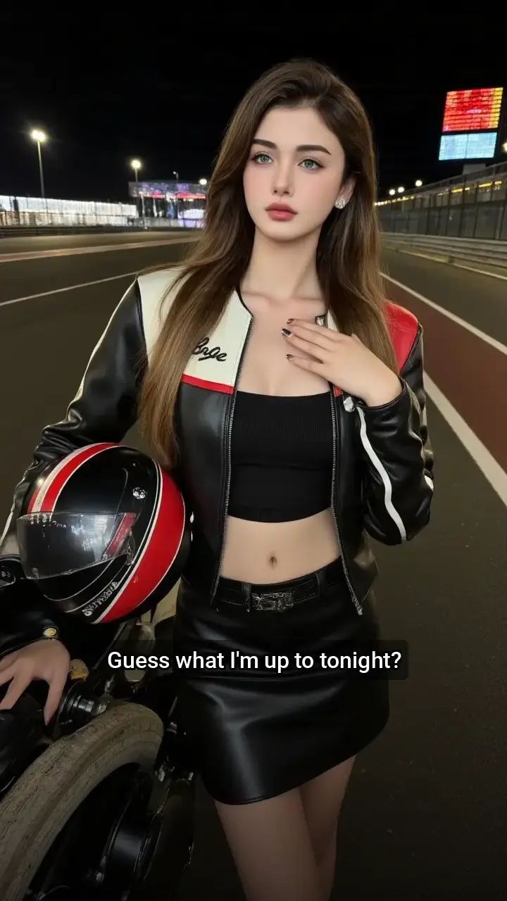 Racing into the night! 🏍️💨