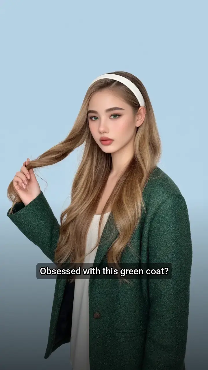 I'm crushing hard on this emerald green coat! 💚