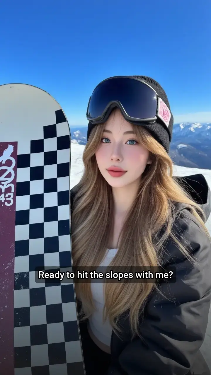 OMG! I'm totally crushing this snowboarding trip!