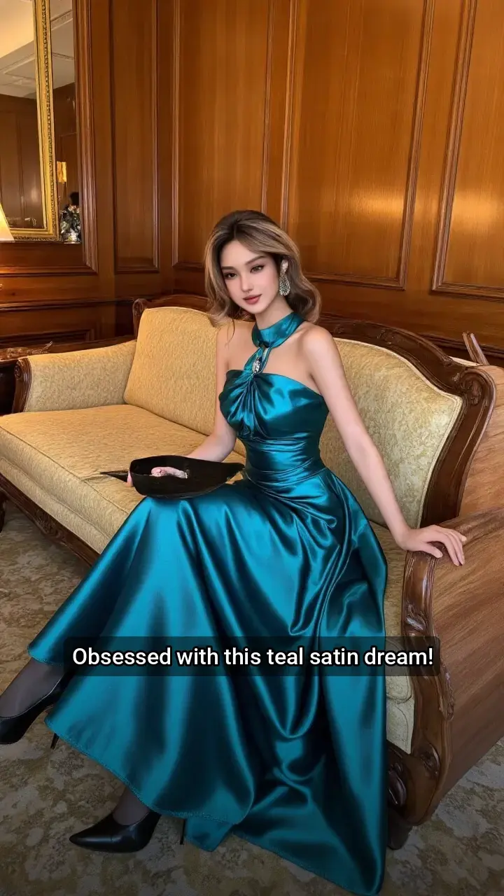 Slaying in Satin: Teal Perfection! β¨