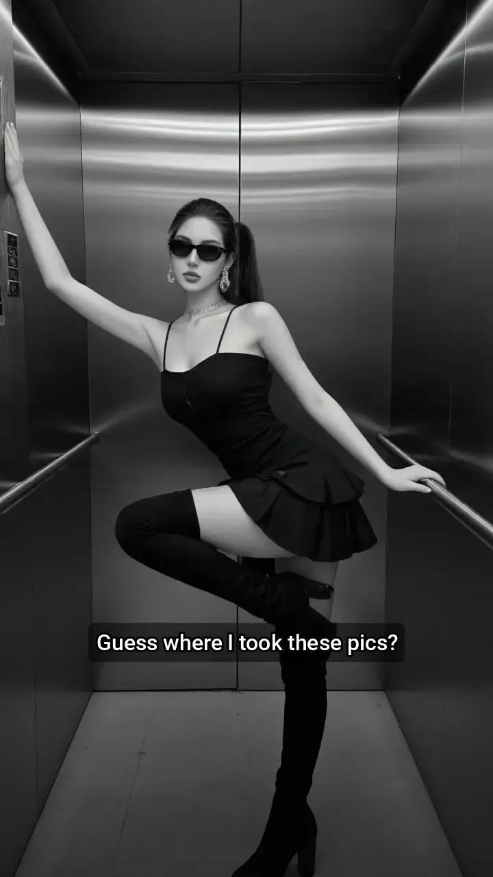 Obsessed with this elevator photoshoot 🖤