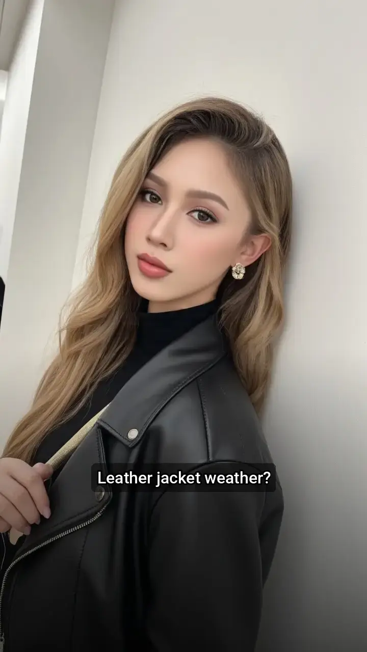 Loving this leather jacket look! 🖤