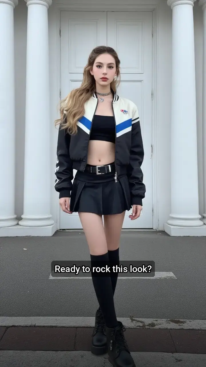 Loving this edgy-chic look! 🖤