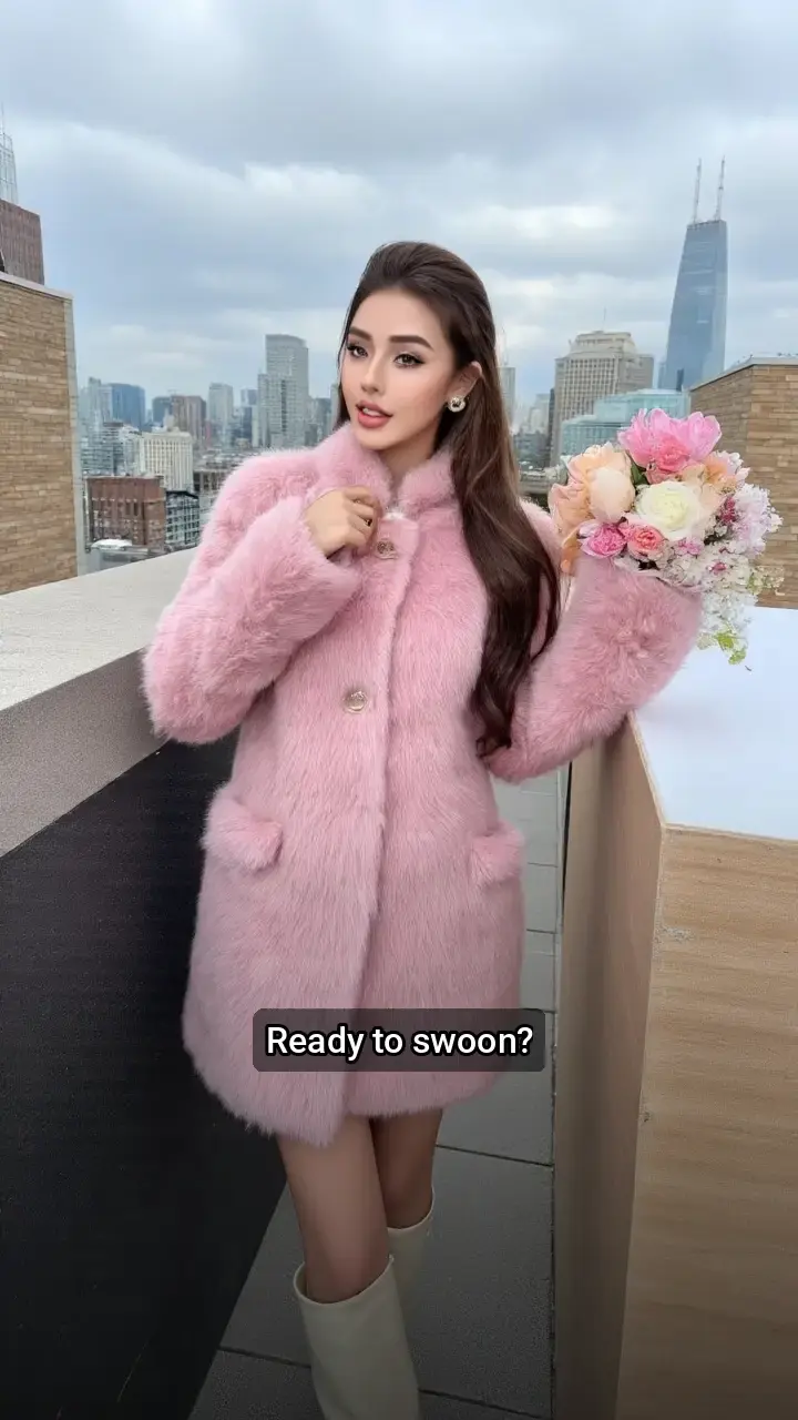 Obsessed!💖 This Pink Fur Coat is Dreamy!
