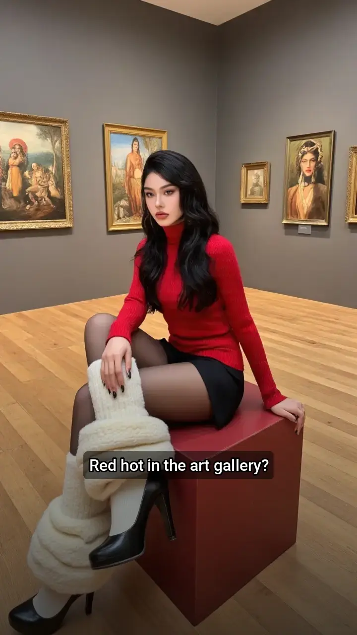 Slaying in Red at the Art Gallery! ❤️