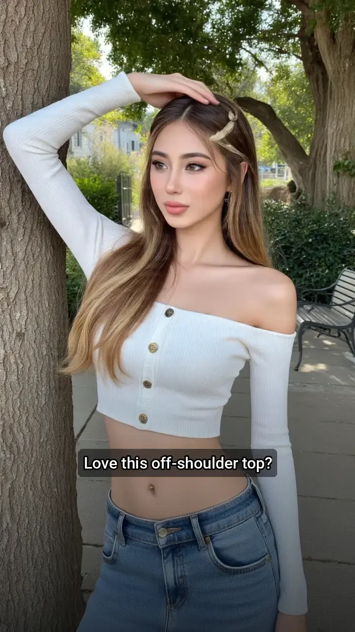 Obsessed with this off-shoulder look! π