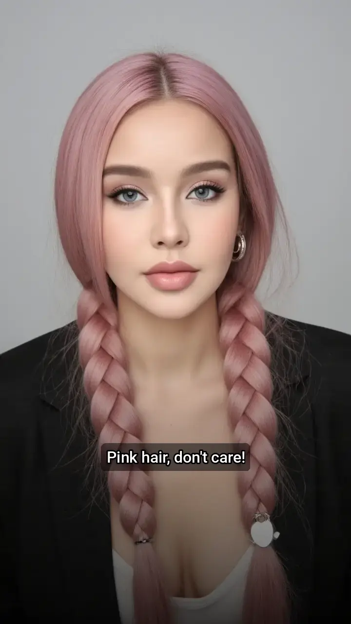 Loving this pink hair and braid combo!π