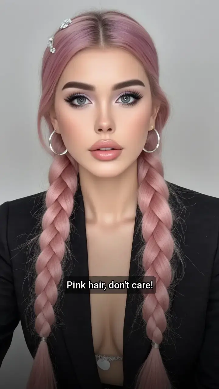 Loving this pink hair and braid look!💖
