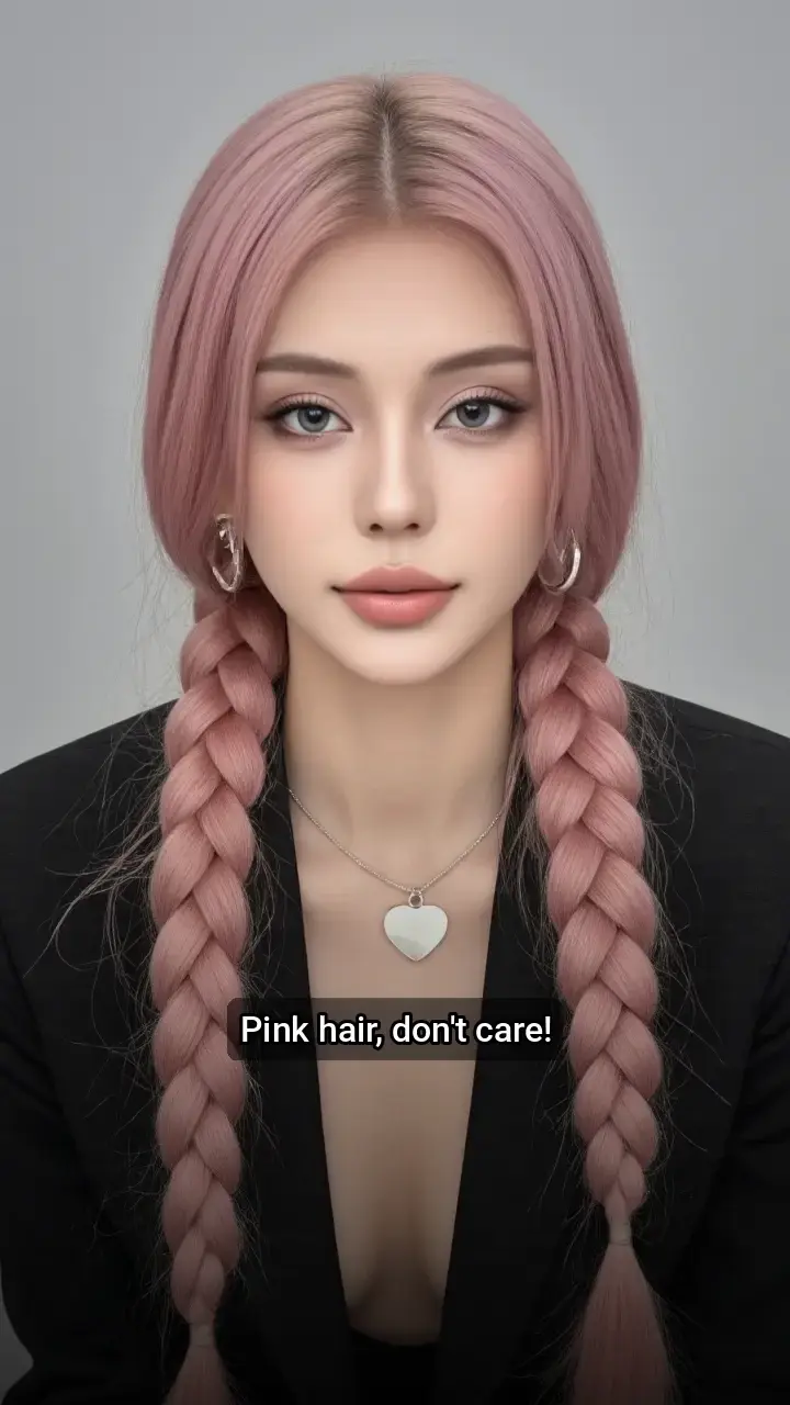Obsessed with this pink hair braid look!💖
