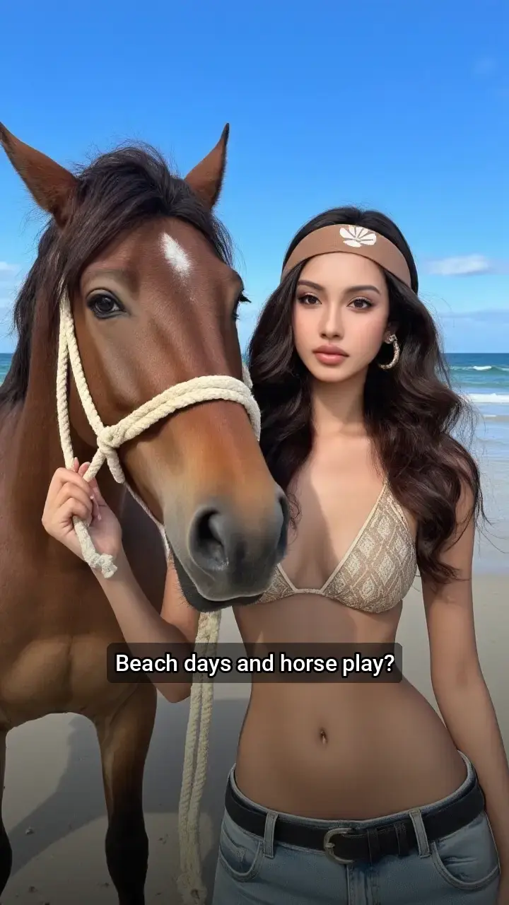 OMG! I spent the day with a horse on the beach! πβοΈ