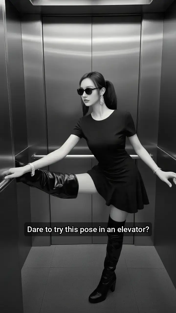 Obsessed with this elevator photoshoot! 🖤
