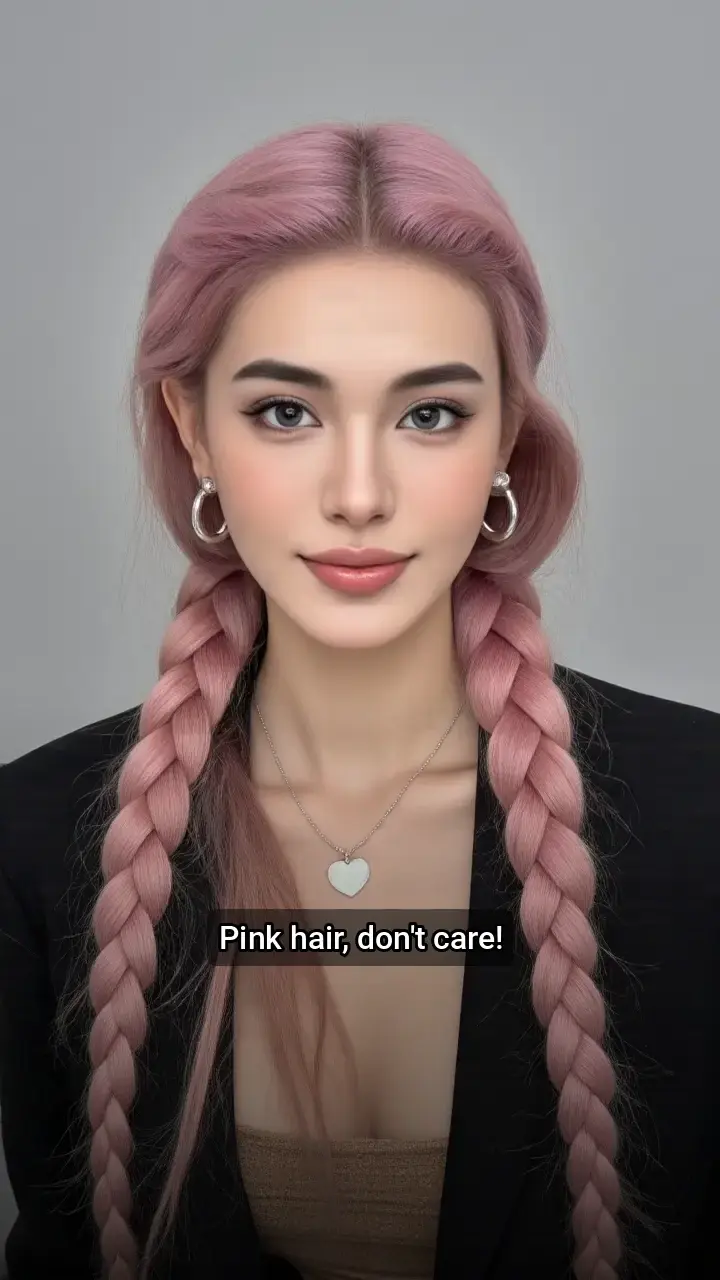 Loving this pink hair and braid combo! π