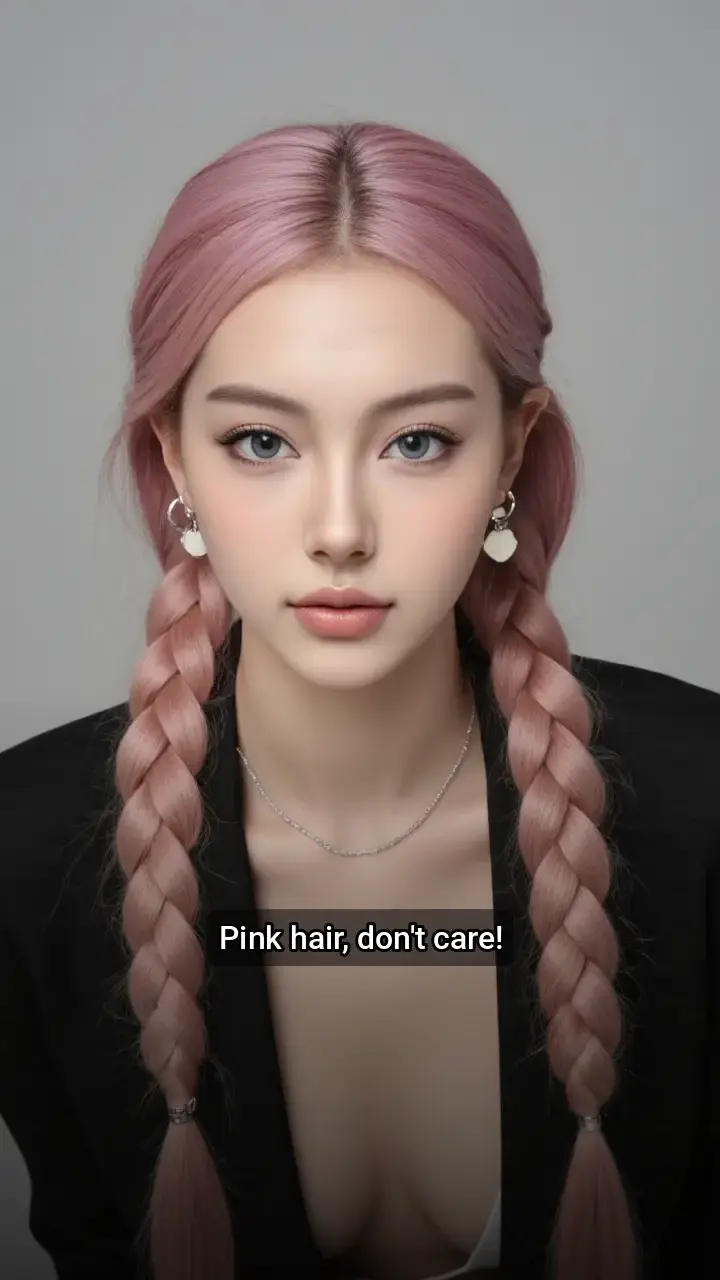 Love this pink hair π